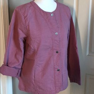 Eileen Fisher Jacket Mid Weight Cotton EUC